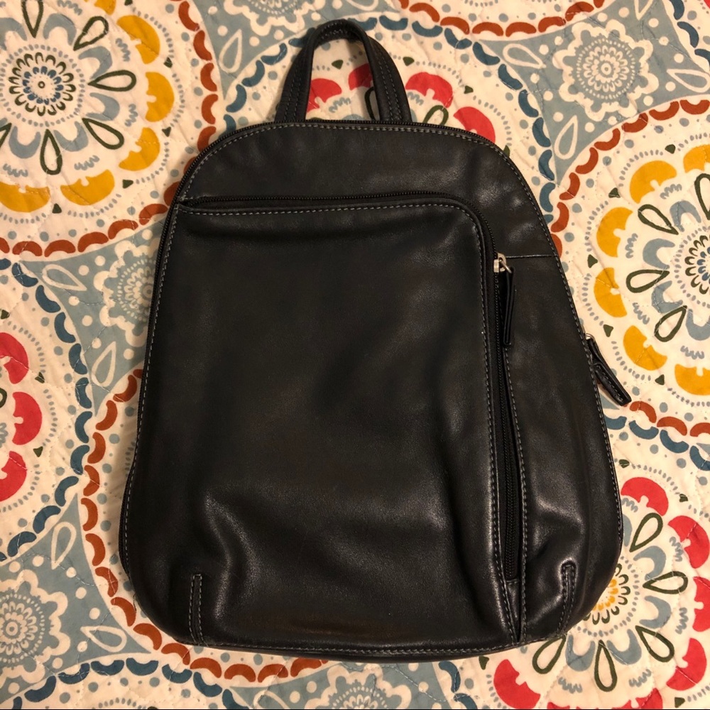 Genuine Leather Backpack Purse